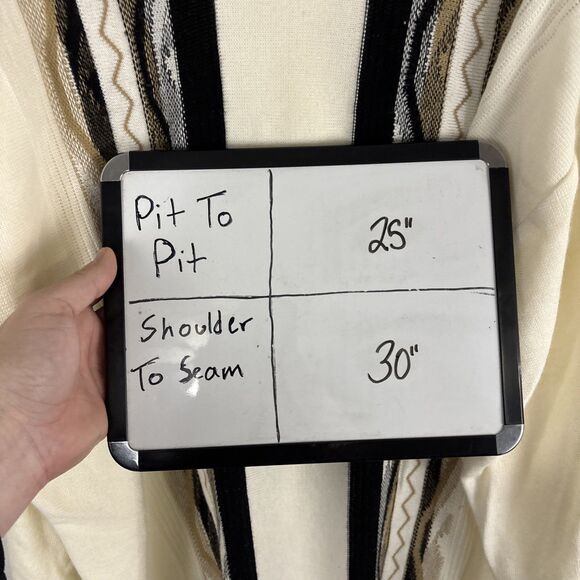 Gochu KBB Coogi Style 3D Knit Sweater Cream Biggie Retro Geometric Hip Hop 2XL - Picture 5 of 5